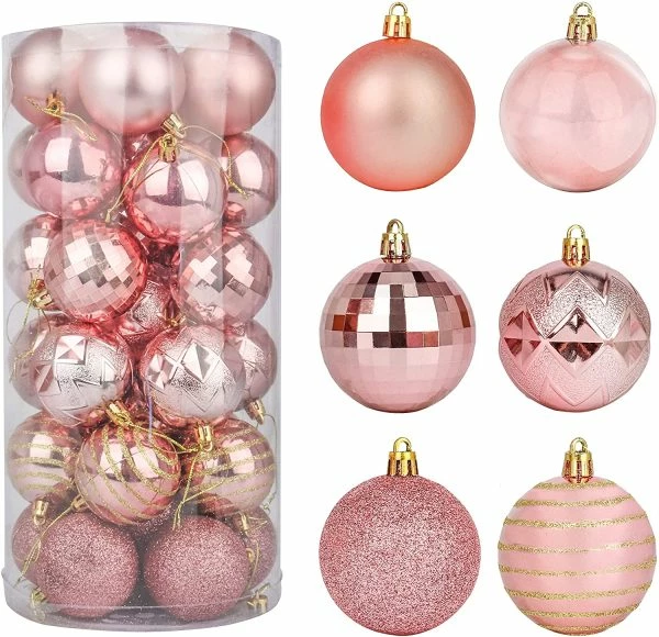 Joiedomi 34pcs Baby Blue Christmas Ball Ornaments 2.36in 3 Joiedomi 34pcs Baby Blue Christmas Ball Ornaments 2.36in