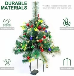 Joiedomi 2pcs Christmas Tree Pathway Lights Set 24.5in -Christmas Ornaments Sales Store 91yFSOkBrqL. AC SL1500 1 600x620 1