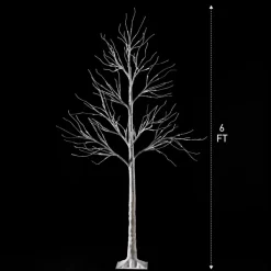 Joiedomi 96 LED White Birch Tree Decoration With Lights 6ft -Christmas Ornaments Sales Store 96 LED White Birch Tree Decoration with Lights 6ft 7 600x600 1