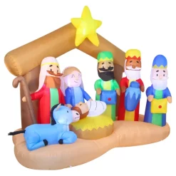 Christmas Ornaments Sales Store -Christmas Ornaments Sales Store 9ft Inflatable LED Nativity of Jesus with Three Wiseman 2 result scaled 600x600 1