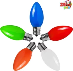 Joiedomi 25pcs C9 Multicolor Replacement Bulbs 10 Joiedomi 25pcs C9 Multicolor Replacement Bulbs -Christmas Ornaments Sales Store C9 Incandescent Bulb Replacement Multicolor Bulbs 25 Packs 3 result 600x585 1