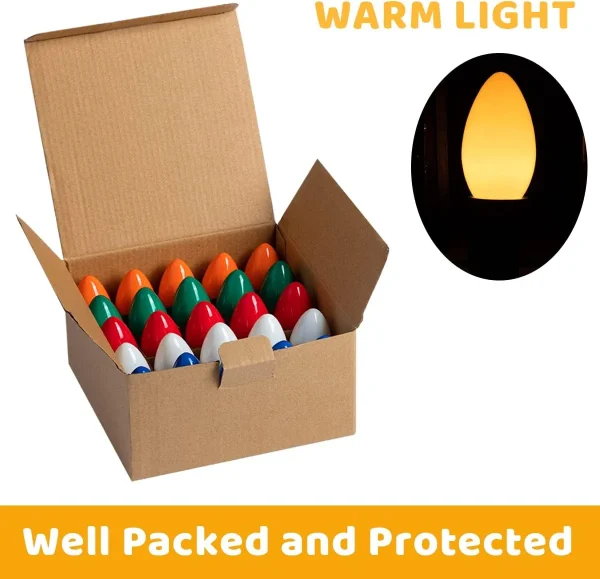 Joiedomi 25pcs C9 Multicolor Replacement Bulbs 7 Joiedomi 25pcs C9 Multicolor Replacement Bulbs - Image 5