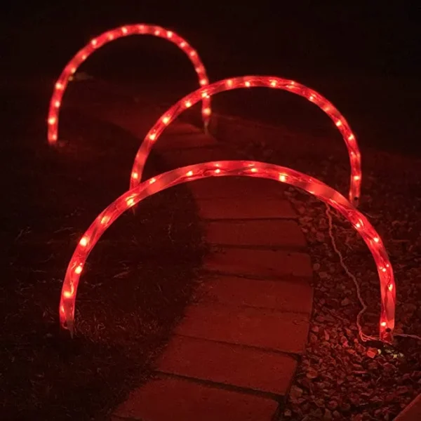 Joiedomi 3pcs Candy Cane Arch Pathway Markers Lights 19.9in 8 Joiedomi 3pcs Candy Cane Arch Pathway Markers Lights 19.9in - Image 6