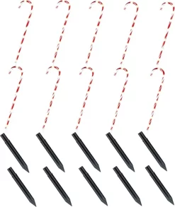 Joiedomi 12pcs Christmas Candy Cane Pathway Lights 28in -Christmas Ornaments Sales Store Candy Cane Pathway Markers 28in 4 600x711 1