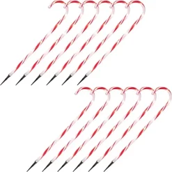 Joiedomi 12pcs Thick Red And White Candy Cane Pathway Lights 28in 11 Joiedomi 12pcs Thick Red And White Candy Cane Pathway Lights 28in -Christmas Ornaments Sales Store Christmas Candy Cane Pathway Marker Thick Red 28in 1 600x600 1