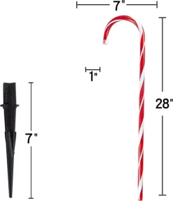 Joiedomi 12pcs Christmas Candy Cane Pathway Lights 28in 13 Joiedomi 12pcs Christmas Candy Cane Pathway Lights 28in -Christmas Ornaments Sales Store Christmas Candy Cane Pathway Markers 28in 2 600x696 1