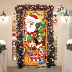 Joyin Christmas Door Cover With Window Clings 13 Joyin Christmas Door Cover With Window Clings -Christmas Ornaments Sales Store Christmas Door Cover with Window Clings 2 result 600x600 1