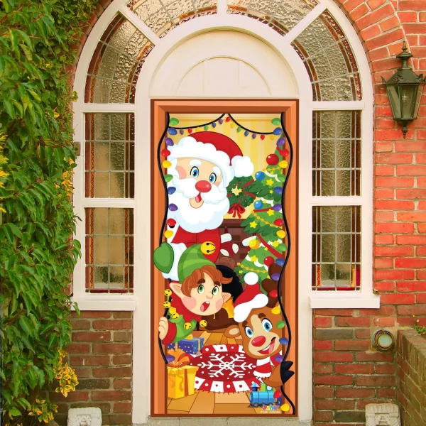 Joyin Christmas Door Cover With Window Clings 5 Joyin Christmas Door Cover With Window Clings - Image 3