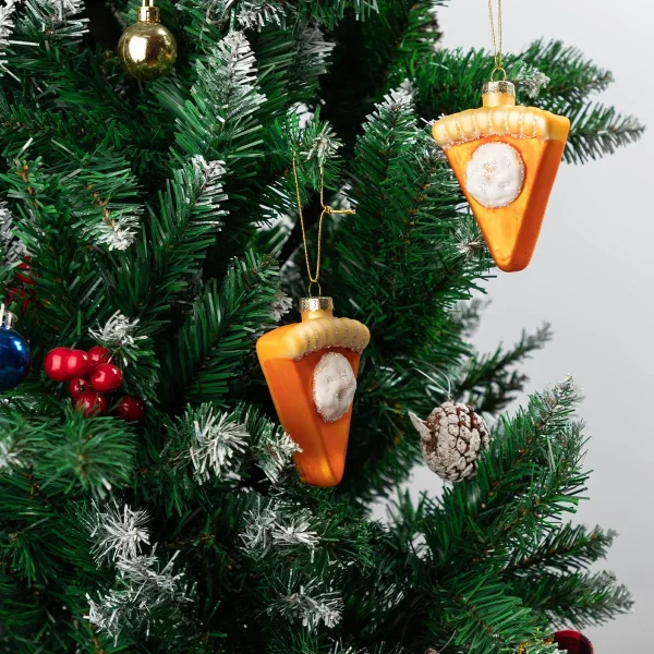 Joiedomi Christmas Glass Pumpkin Pie Ornament, 2Pcs 4 Joiedomi Christmas Glass Pumpkin Pie Ornament, 2Pcs - Image 2