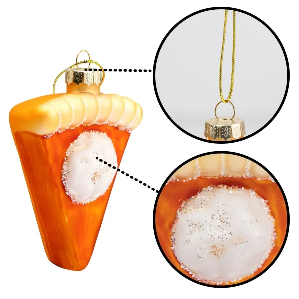 Joiedomi Christmas Glass Pumpkin Pie Ornament, 2Pcs 5 Joiedomi Christmas Glass Pumpkin Pie Ornament, 2Pcs - Image 3