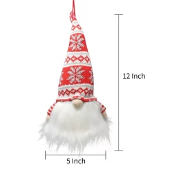 Joyin Christmas Red And Grey Light Up Swedish Santa Plush Gnome -Christmas Ornaments Sales Store Christmas Light Gnome Swedish Santa Tomte Hanging Ornaments 3 result 600x600 1