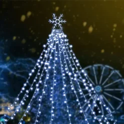 Joiedomi 357 LED White Christmas Snowflake String Lights Outdoor 11.5ft