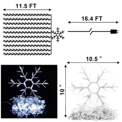 Joiedomi 357 LED White Christmas Snowflake String Lights Outdoor 11.5ft -Christmas Ornaments Sales Store Christmas Lights Outdoor Snowflake String Lights 4 result 600x600 1