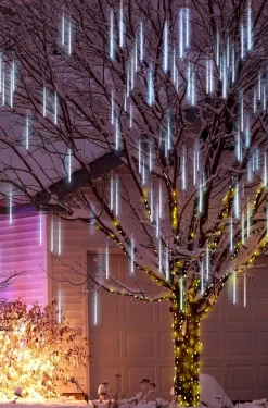 Joiedomi 8 Tubes (12in) White Icicle String Meteor Shower Christmas Lights 12 Joiedomi 8 Tubes (12in) White Icicle String Meteor Shower Christmas Lights -Christmas Ornaments Sales Store Christmas Meteor Shower Icicle String Lights 2 result 600x912 1
