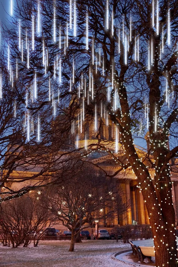 Joiedomi 8 Tubes (12in) White Icicle String Meteor Shower Christmas Lights 8 Joiedomi 8 Tubes (12in) White Icicle String Meteor Shower Christmas Lights - Image 6