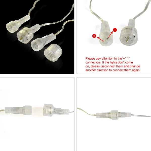 Joiedomi 8 Tubes (12in) White Icicle String Meteor Shower Christmas Lights 6 Joiedomi 8 Tubes (12in) White Icicle String Meteor Shower Christmas Lights - Image 4