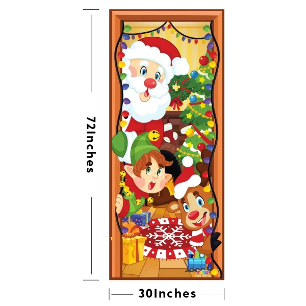 Joyin Christmas Multi-characters Door Cover, 3Pcs 6 Joyin Christmas Multi-characters Door Cover, 3Pcs - Image 4