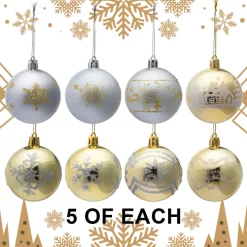 Joiedomi 40pcs Blue And White Christmas Ornaments 2.36in -Christmas Ornaments Sales Store Christmas Ornaments Ball Gold amp Silver 2 result 600x600 1