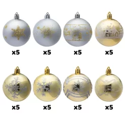 Joiedomi 40pcs Blue And White Christmas Ornaments 2.36in -Christmas Ornaments Sales Store Christmas Ornaments Ball Gold amp Silver 4 result 600x600 1