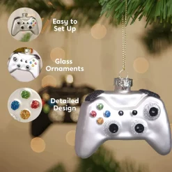 Joyin 2pcs Christmas Glass Game Controller Ornament -Christmas Ornaments Sales Store Christmas Tree Game Controller Ornament Decoration Black and White 4 result 600x600 1