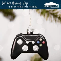 Joyin 2pcs Christmas Glass Game Controller Ornament -Christmas Ornaments Sales Store Christmas Tree Game Controller Ornament Decoration Black and White 5 result 600x600 1