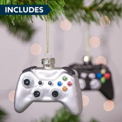 Joyin 2pcs Christmas Glass Game Controller Ornament -Christmas Ornaments Sales Store Christmas Tree Game Controller Ornament Decoration Black and White 6 result 600x600 1