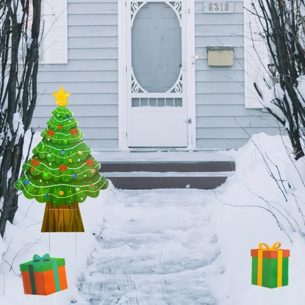 Joyin Christmas Tree Design Outdoor Yard Signs 22in 8 Joyin Christmas Tree Design Outdoor Yard Signs 22in - Image 6