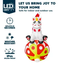 Joiedomi 6ft Christmas Unicorn With Ornaments LED Inflatable Yard Decor 10 Joiedomi 6ft Christmas Unicorn With Ornaments LED Inflatable Yard Decor -Christmas Ornaments Sales Store Christmas Unicorn with Ornaments 6ft 5 600x600 1