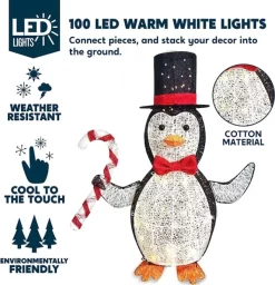 Joiedomi 3ft 120 LED Collapsible Penguin Yard Light -Christmas Ornaments Sales Store Collapsible Penguin LED Yard Light 3ft 2 600x623 1