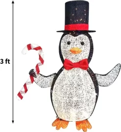 Joiedomi 3ft 120 LED Collapsible Penguin Yard Light -Christmas Ornaments Sales Store Collapsible Penguin LED Yard Light 3ft 5 600x654 1