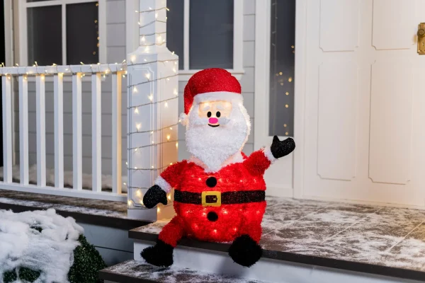 Joiedomi Collapsible LED Light Up Santa Decoration 30in 3 Joiedomi Collapsible LED Light Up Santa Decoration 30in