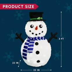 Joiedomi 3ft 100 LED Collapsible Snowman Yard Decoration Lighted -Christmas Ornaments Sales Store Collapsible Snowman LED Yard Light 3ft 1 600x600 1