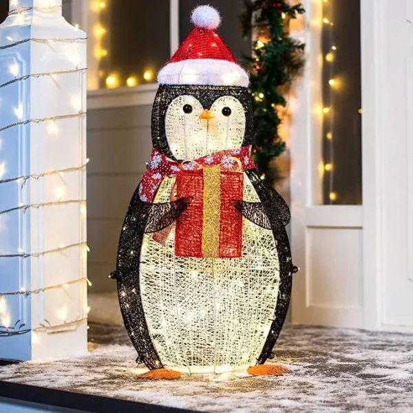 Joiedomi Light Up Penguin Christmas Decoration 3ft 3 Joiedomi Light Up Penguin Christmas Decoration 3ft