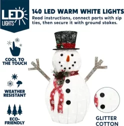 Joiedomi 3ft Cotton Snowman LED Yard Light 9 Joiedomi 3ft Cotton Snowman LED Yard Light -Christmas Ornaments Sales Store Cotton Snowman LED Yard Light 3ft 1 600x612 1