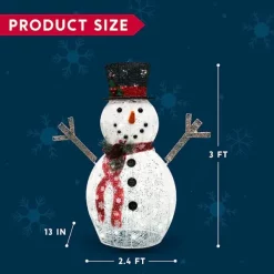 Joiedomi 3ft Cotton Snowman LED Yard Light 13 Joiedomi 3ft Cotton Snowman LED Yard Light -Christmas Ornaments Sales Store Cotton Snowman LED Yard Light 3ft 4 600x600 1