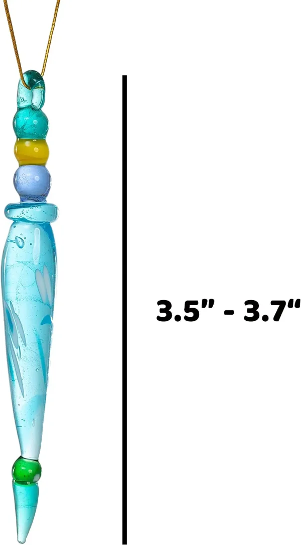 Joyin 12pcs Christmas Tree Colorful Glass Icicle Ornaments 8 Joyin 12pcs Christmas Tree Colorful Glass Icicle Ornaments - Image 6