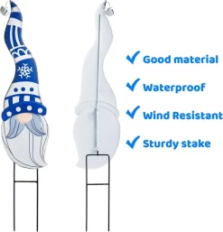 Joyin Snowman And Santa Christmas Yard Signs -Christmas Ornaments Sales Store Gnome and Santa Metal Yard Signs 5 result 600x624 1