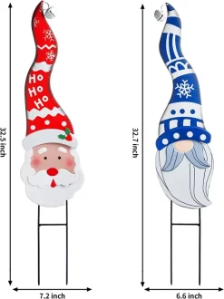 Joyin Snowman And Santa Christmas Yard Signs -Christmas Ornaments Sales Store Gnome and Santa Metal Yard Signs 6 result 600x801 1