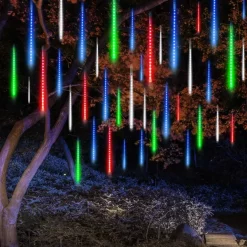 Joiedomi 8 Tubes (12in) Christmas Meteor Shower Rain Lights, Multicolor