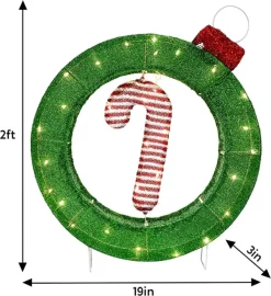 Joiedomi 2ft LED Candy Cane Christmas Decoration -Christmas Ornaments Sales Store LED Yard Light Candy Cane Ornament 2ft 1 600x657 1