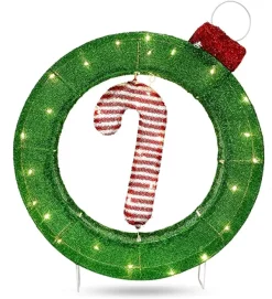 Joiedomi 2ft LED Candy Cane Christmas Decoration -Christmas Ornaments Sales Store LED Yard Light Candy Cane Ornament 2ft 3 600x659 1