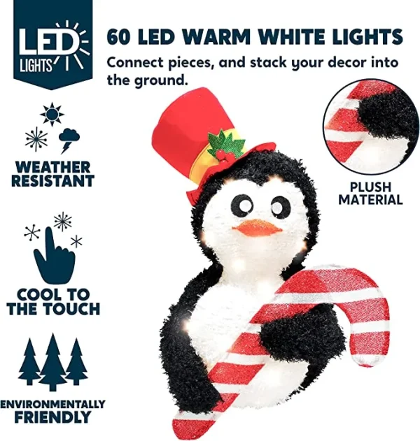 Joiedomi LED Collapsible Penguin Christmas Decorations 22in 5 Joiedomi LED Collapsible Penguin Christmas Decorations 22in - Image 3