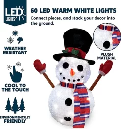 Joiedomi LED Collapsible Snowman Christmas Yard Light 22in 10 Joiedomi LED Collapsible Snowman Christmas Yard Light 22in -Christmas Ornaments Sales Store LED Yard Lights Collapsible Snowman 22in 1 600x636 1