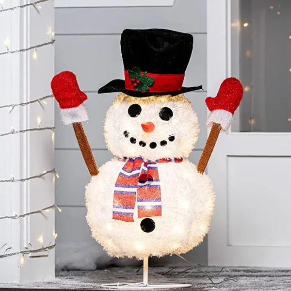 Joiedomi LED Collapsible Snowman Christmas Yard Light 22in 4 Joiedomi LED Collapsible Snowman Christmas Yard Light 22in - Image 2