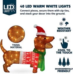 Joiedomi 2ft LED Dog Christmas Decoration -Christmas Ornaments Sales Store LED Yard Lights Tinsel Wiener Dog 2ft 3 600x606 1