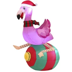 Joiedomi 6ft Christmas Inflatable Flamingo On Ornament -Christmas Ornaments Sales Store Large Flamingo on Ornament Inflatable 6ft 2 result 600x600 1
