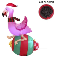 Joiedomi 6ft Christmas Inflatable Flamingo On Ornament -Christmas Ornaments Sales Store Large Flamingo on Ornament Inflatable 6ft 4 result 600x600 1