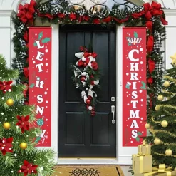 Joyin Let It Snow & Merry Christmas Banner 10 Joyin Let It Snow & Merry Christmas Banner -Christmas Ornaments Sales Store Let it Snow Merry Christmas Hanging Door Banner 2 result 600x600 1