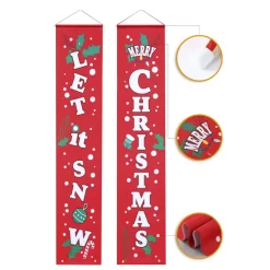 Joyin Let It Snow & Merry Christmas Banner 11 Joyin Let It Snow & Merry Christmas Banner -Christmas Ornaments Sales Store Let it Snow Merry Christmas Hanging Door Banner 3 result 600x600 1