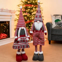 Joyin Long Leg Standing Gnome Couple(Knitting Style) 40in